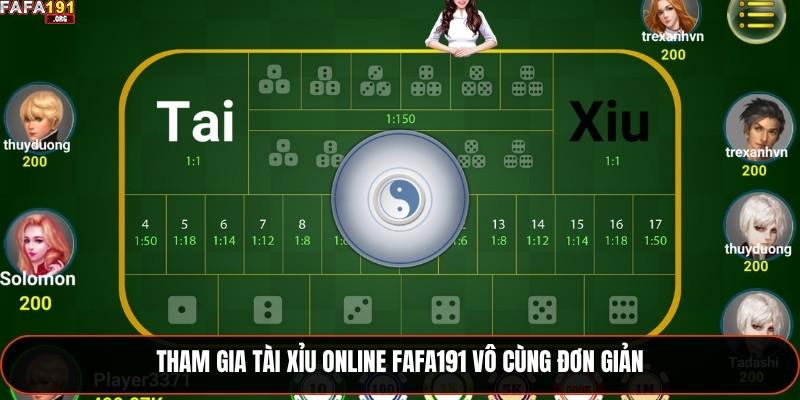 Tham gia Tài Xỉu online Fafa191 vô cùng đơn giản