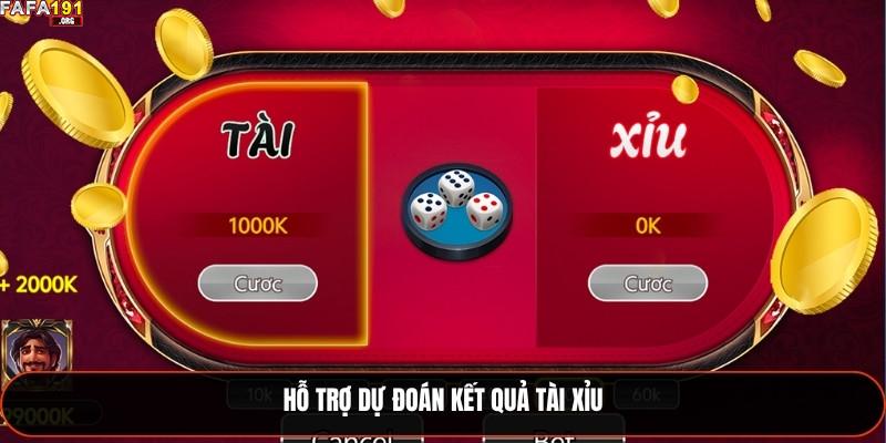 Hỗ trợ dự đoán kết quả tài xỉu